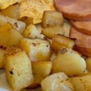 CANADIAN STYLE BACON WITH TWO EGGS
