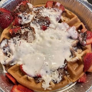 STRAWBERRY COCONUT NUTELLA WAFFLE