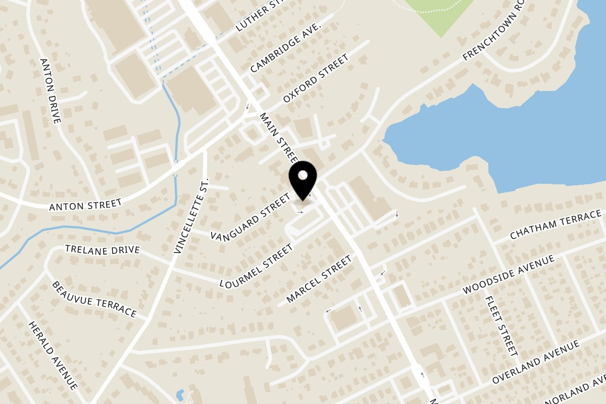 Map showing the location of Galaxy Diner-Restaurant on 4241 Main St in Bridgeport